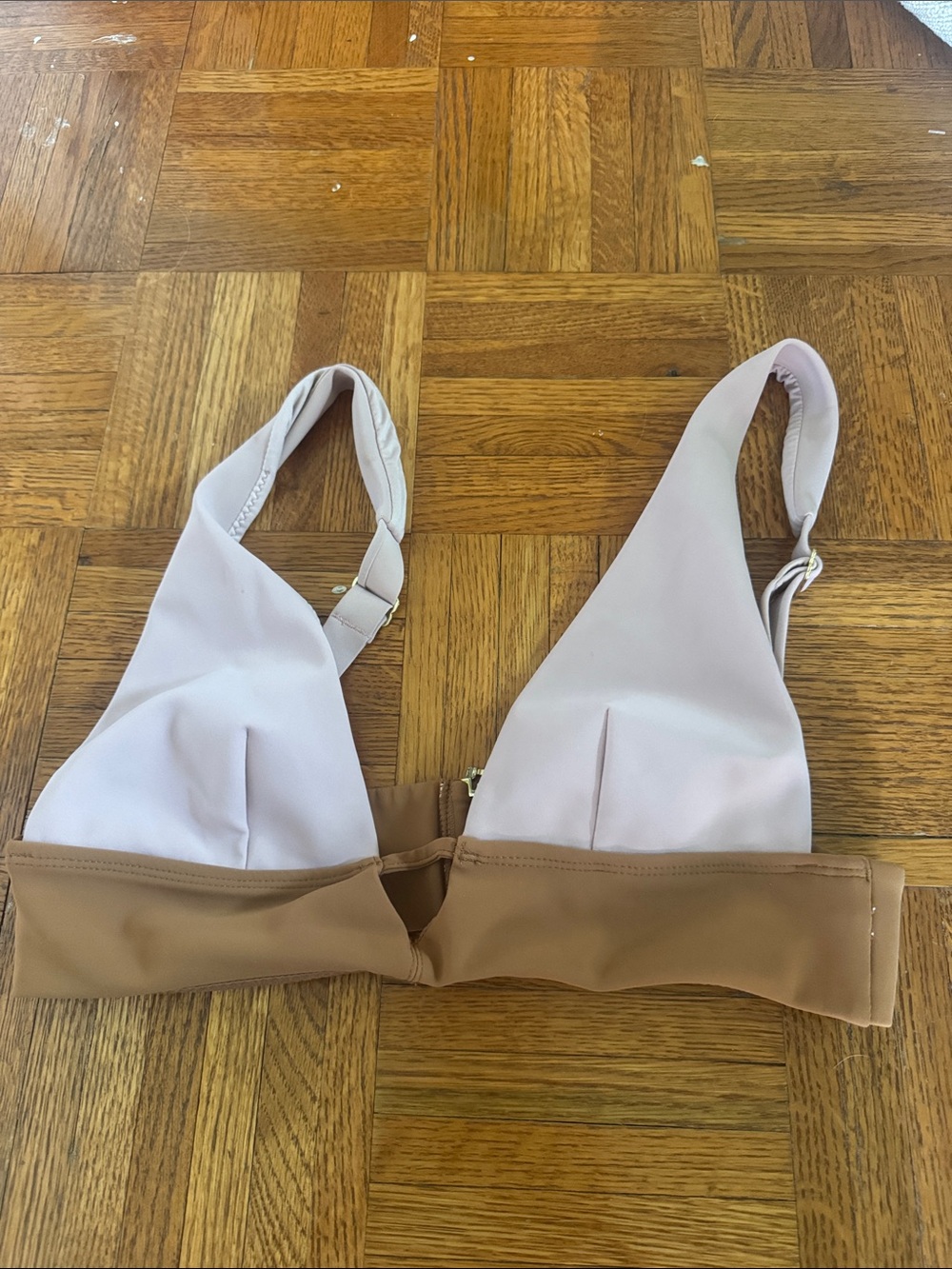 Zimmermann Beige and Light Pink Bikini Top